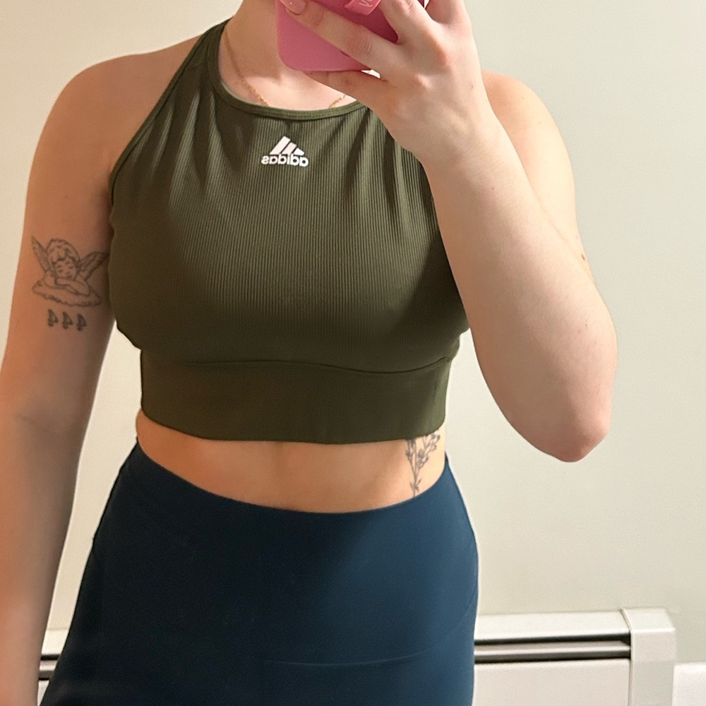 Adidas Green Crop Top